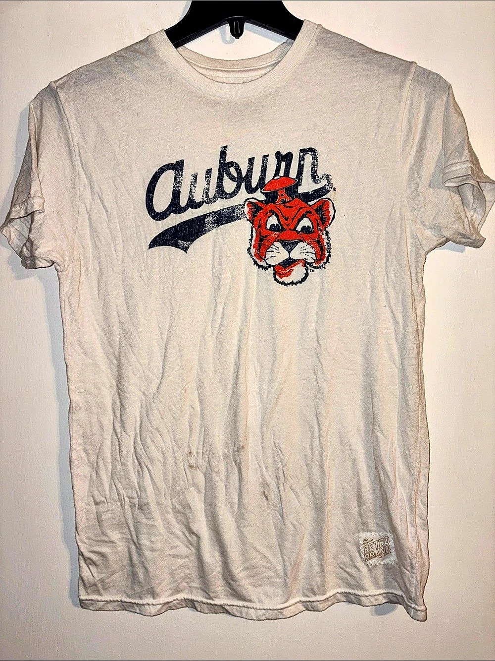 Retro Brand Auburn Tigers graphic tee Graphic Tee White Size Small